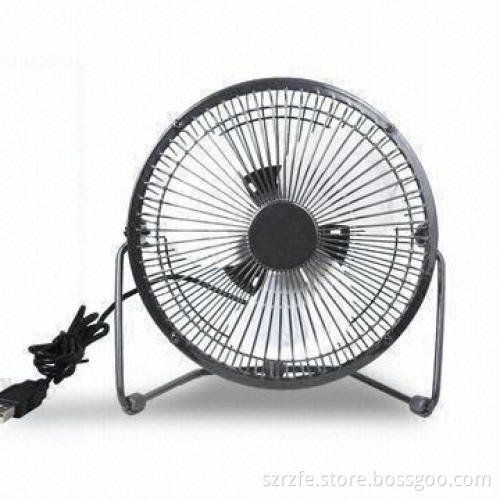 Decorative Quiet USB Fan with Strong Airflow, All-metal Design and 6-inch Size